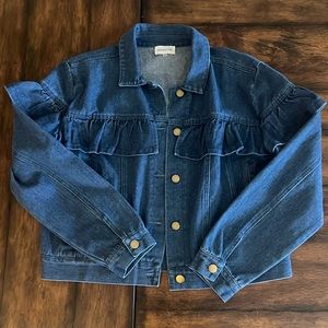 Ruffle denim jacket, never worn in perfect condition